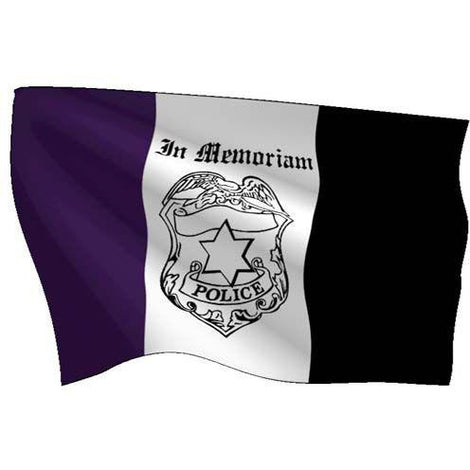 In Memoriam-Police Flag - Gates Flag & Banner